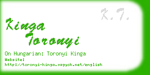 kinga toronyi business card